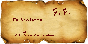 Fa Violetta névjegykártya